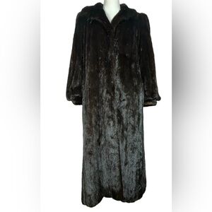 SOLD!!!!Luxurious Dark Brown ranch black mink Fur Coat
